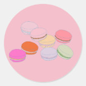 Paris Roze Franse Macaron Sticker (Voorkant)