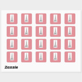 Paris Roze Hart Eiffeltoren Sticker (Vel)