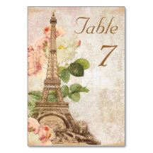 Paris Roze Rose  Romantische Tafel Kaart