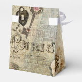  Paris Roze Roses Lock & Key Shabby Chic Bedankdoosjes (Achterkant)