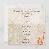 Paris roze roze romantische bruiloft kaart (Achterkant)