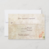 Paris Roze Roze Romantische RSVP-kaart RSVP Kaartje (Achterkant)