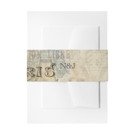 Paris Roze Rozen Elegant Bruiloft Uitnodigingen Wikkel (Voorkant Voorbeeld)