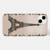 Paris Roze Rozen Wijnstokken Eiffeltoren Shabby Ch Case-Mate iPhone Case (Achterkant (horizontaal))