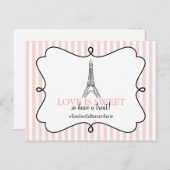 Paris roze Snoep Buffet Signs Briefkaart (Voorkant / Achterkant)