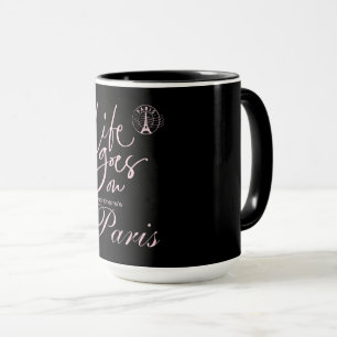 Paris roze, & zwart  mok