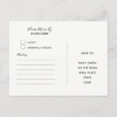 PARIS RSVP Black Gold - Elegant Chic Trending Uitnodiging Briefkaart (Achterkant)