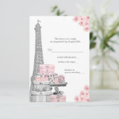 Paris RSVP Kaartje (Staand voorkant)