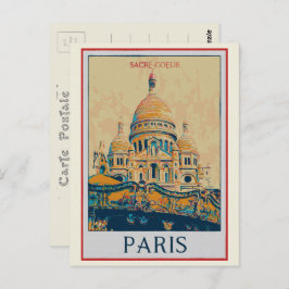 Paris Sacré Coeur afbeelding Frankrijk Briefkaart