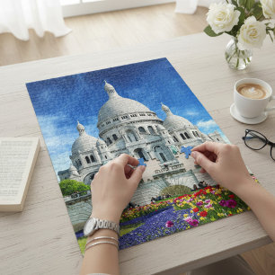 Paris Sacre Coeur Zonnebloem Tuin Legpuzzel