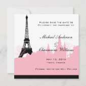 Paris Save the Date Aankondiging (Achterkant)