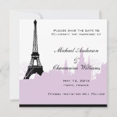 Paris Save the Date Announcement (Paars 2) (Achterkant)