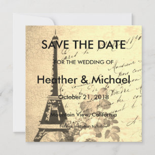  Paris Save the Date Bruiloft