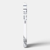 Paris Scene and Blue Flowers Custom Case-Mate iPhone Case (Achterkant / Links)