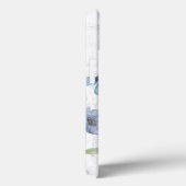 Paris Scene and Blue Flowers Custom Case-Mate iPhone Case (Achterkant / Rechts)