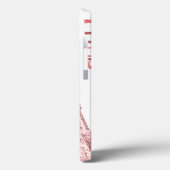 Paris Scene en Roze Bloemen op Maat Case-Mate iPhone Case (Achterkant / Links)
