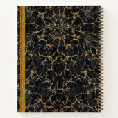 Paris Script Calligraphy Black en Gold Notitieboek (Achterkant)