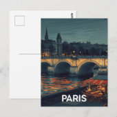 Paris Seine Briefkaart (Voorkant / Achterkant)