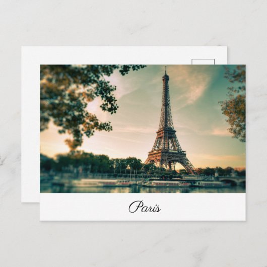 Paris Seine Briefkaart (Voorkant / Achterkant)