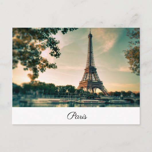 Paris Seine Briefkaart (Voorkant)