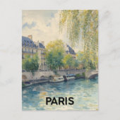 Paris Seine Briefkaart (Voorkant)
