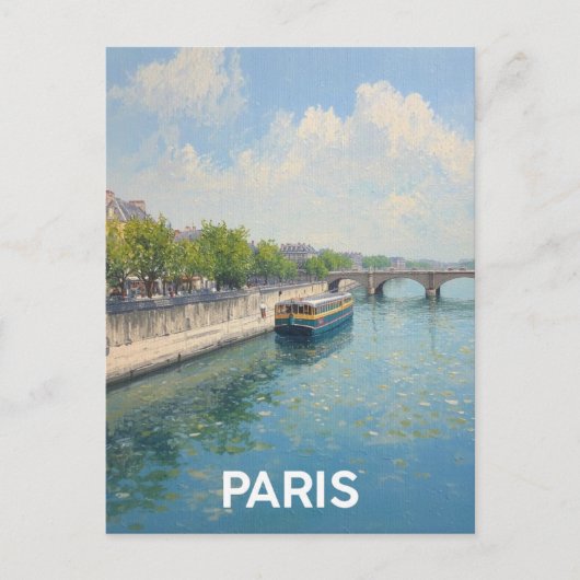 Paris Seine Briefkaart (Voorkant)