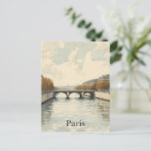 Paris Seine Briefkaart (Staand voorkant)