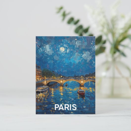 Paris Seine Briefkaart (Staand voorkant)