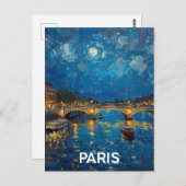 Paris Seine Briefkaart (Voorkant / Achterkant)