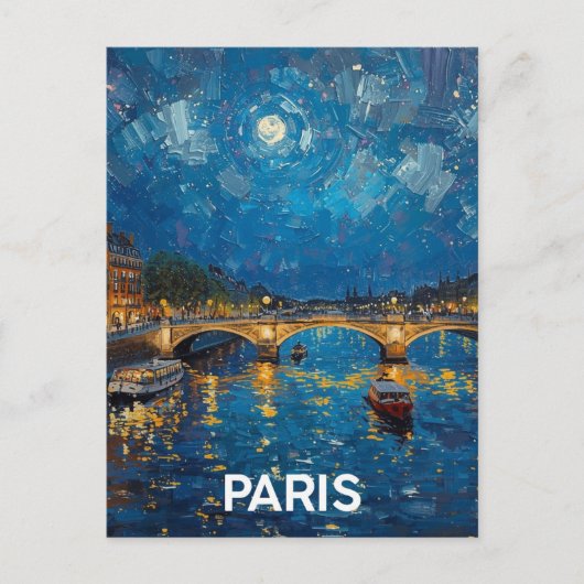 Paris Seine Briefkaart (Voorkant)