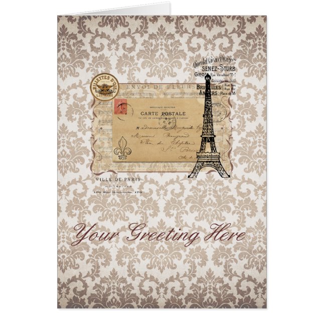 Paris  Shabby Chic Eiffel Tower (Voorkant)