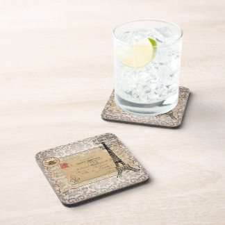 Paris  Shabby Chic Eiffel Tower Bier Onderzetter