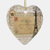 Paris  Shabby Chic Eiffel Tower Keramisch Ornament (Rechts)