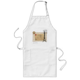 Paris  Shabby Chic Eiffel Tower Lang Schort