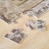 Paris Shabby Chic Eiffel Tower Legpuzzel (Zijkant)