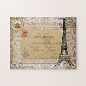 Paris Shabby Chic Eiffel Tower Legpuzzel (Horizontaal)