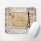 Paris  Shabby Chic Eiffel Tower Muismat (Met muis)
