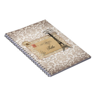 Paris  Shabby Chic Eiffel Tower Notitieboek