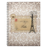 Paris Shabby Chic Eiffel Tower Notitieboek (Voorkant)
