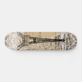 Paris Shabby Chic Eiffel Tower Persoonlijk Skateboard (Horizontaal)