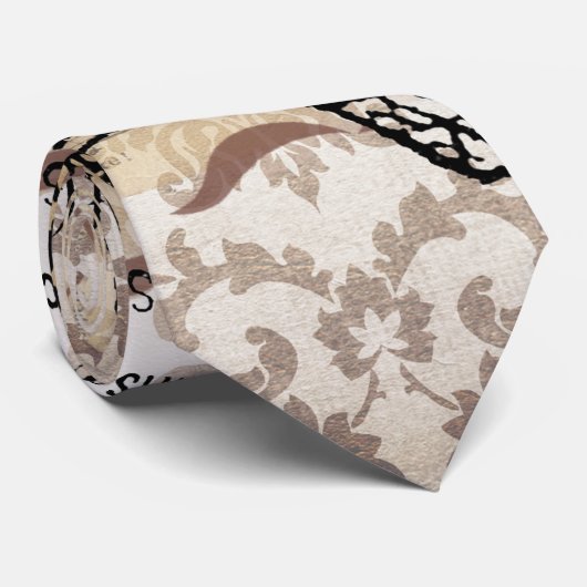 Paris Shabby Chic Eiffel Tower Stropdas (Opgerold)