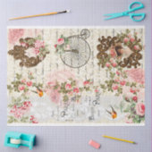 Paris Shabby Chic French Ephemera Victoriaans Vrou Tissuepapier (Craft)