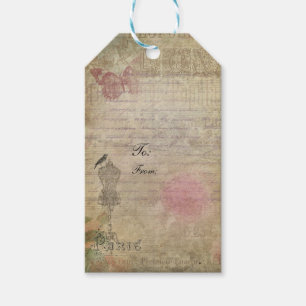 Paris Shabby Chic Wedding Shower Gift Labels Cadeaulabel