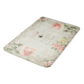 Paris Shabby Peach roze Roses Badmat (Gekanteld)