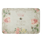 Paris Shabby Peach roze Roses Badmat (Voorkant)