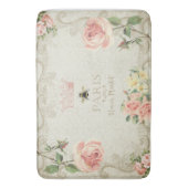 Paris Shabby Peach roze Roses Badmat (Voorkant Verticaal)
