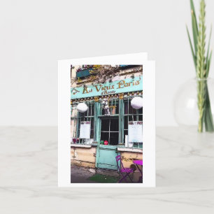 Paris Shop Front Travel Art Print Note Kaart