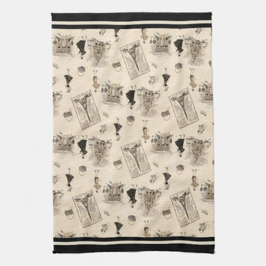 Paris Sights 1 Theedoek (Verticaal)