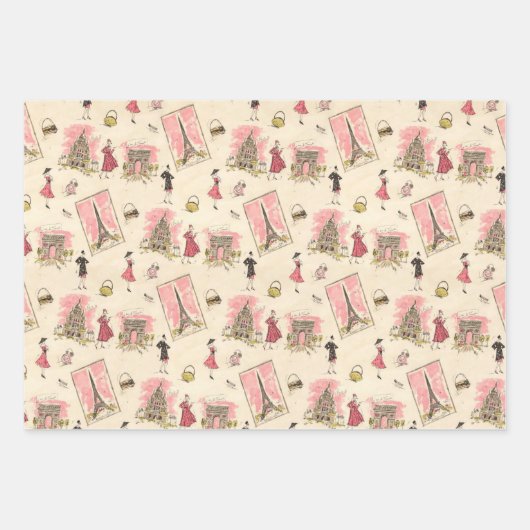 Paris Sights 2 Inpakpapier Vel (Voorkant 3)