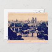 Paris  Sights Briefkaart (Voorkant / Achterkant)